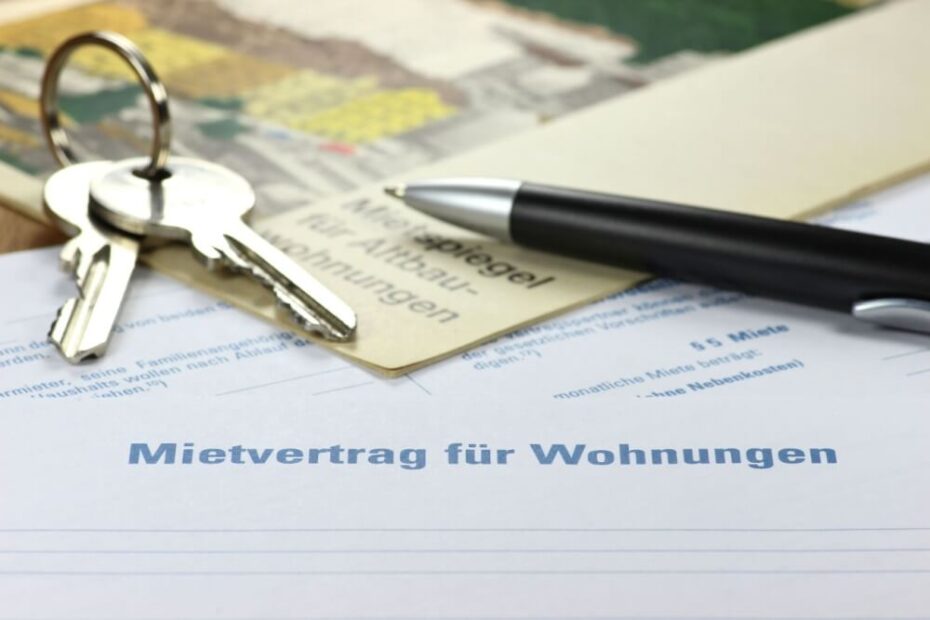 Mietvertrag mit Wohnungsschlüssel